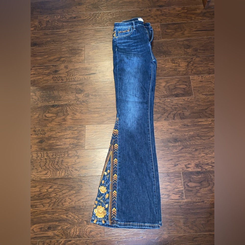 Driftwood Farrah Embroidered Flare Jeans